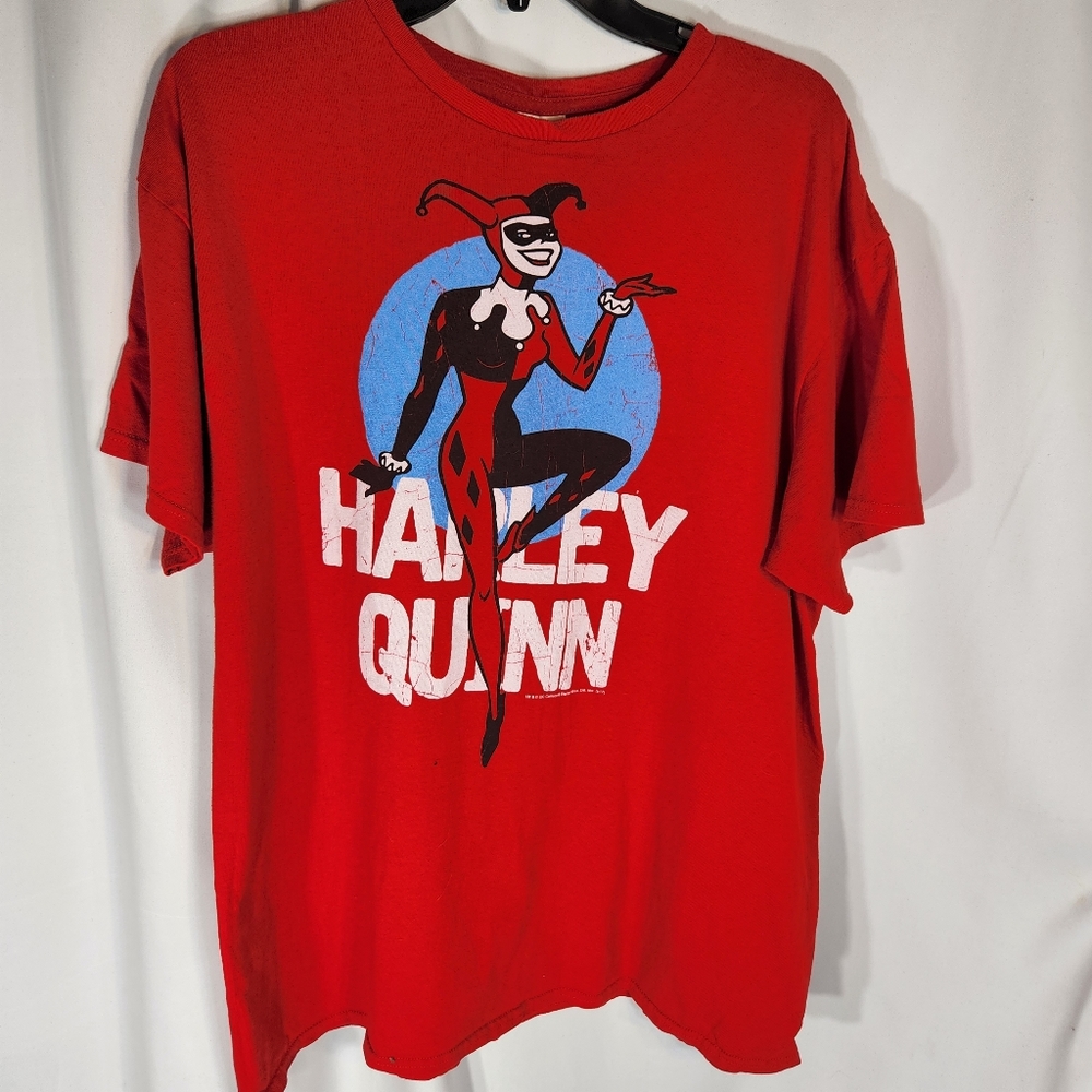 Delta Pro Weight DC Comics Harley Quinn Graphic Red Tee Shirt Size XLarge